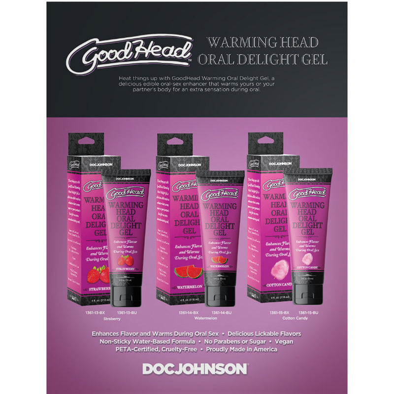 GoodHead Warming Head Oral Delight Gel Strawberry 4 oz. Bulk
