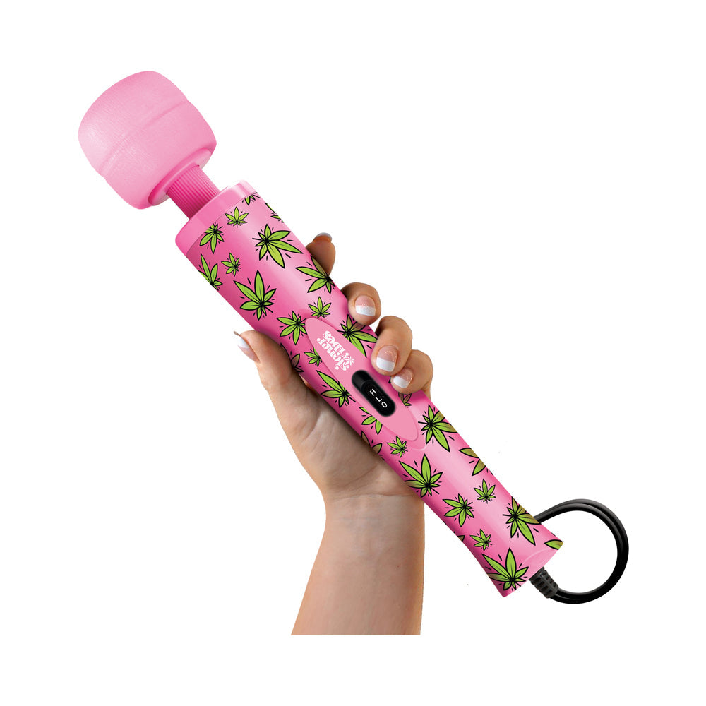 Stoner Vibes Wacky Weed Wand Massager Pink Kush