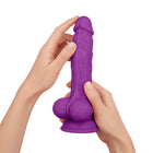 FemmeFunn Vortex Turbo Baller 2.0 8.25 in. Vibrating Rotating Dildo Purple
