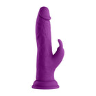 FemmeFunn Vortex Turbo Rabbit 2.0 8 in. Dual Stimulation Vibrating Dildo Purple