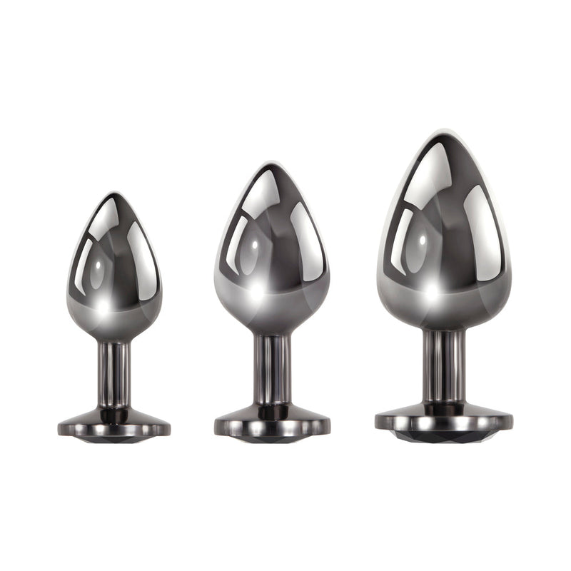 Evolved Black Gem Anal Plug 3-Piece Set