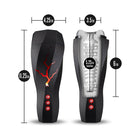 M for Men Storm Rechargeable Vibrating Suction Masturbator Black