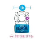 Play with Me Pleaser Rechargeable Vibrating C-Ring Blue