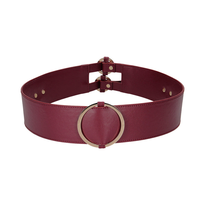 Ouch! Halo Ringed Waist Restraint Belt Burgundy S/M