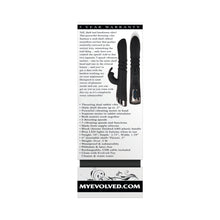 Evolved Rapid Rabbit Rechargeable Thrusting Silicone Vibrator Black