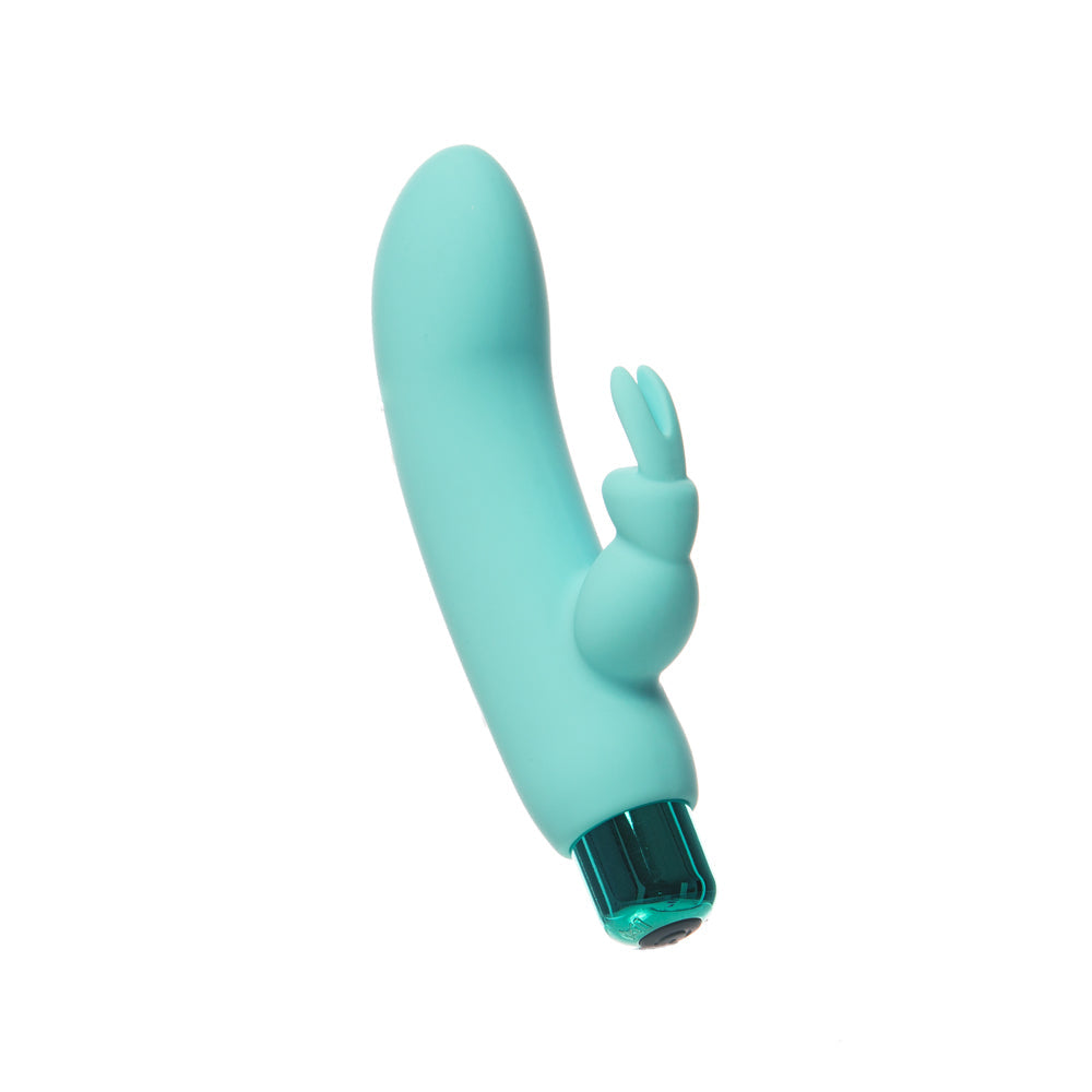 Powerbullet Alice''s Bunny Rechargeable Bullet Vibrator with Silicone Rabbit Sleeve Teal