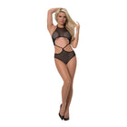 Magic Silk Forever Mesh Crotchless Underboob Teddy With Split Back Black S/M