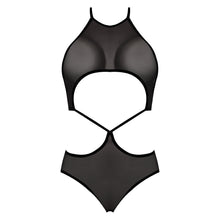 Magic Silk Forever Mesh Crotchless Underboob Teddy With Split Back Black S/M