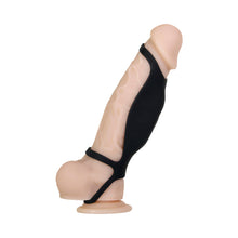 Gender X Rocketeer Rechargeable Triple-Ring Vibrating Silicone Penis Sheath Black