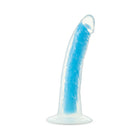 Neo Elite Glow in the Dark Prysm 7 in. Silicone Dual Density Dildo Neon Blue