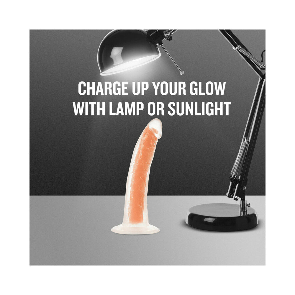 Neo Elite Glow in the Dark Viper 7 in. Dual-Density Dildo Neon Orange