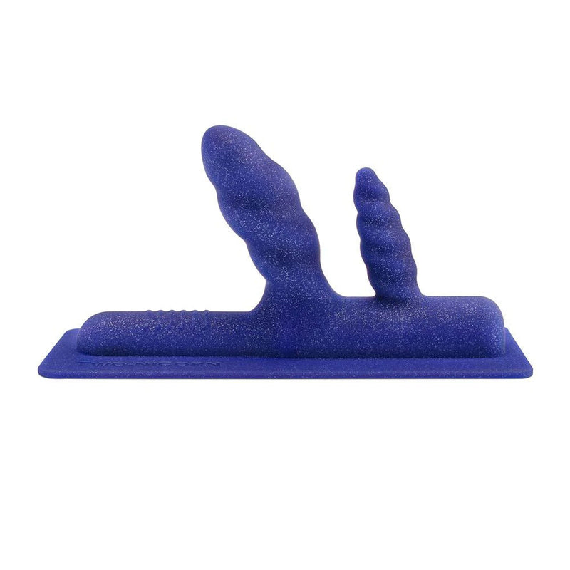 The Unicorn Two-Nicorn Textured Double Penetration Silicone Attachment