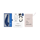 Womanizer Premium 2 Rechargeable Silicone Luxurious Pleasure Air Clitoral Stimulator Blueberry