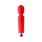 Luv Inc Lw96 Large Wand Rechargeable Flexible Silicone Vibrator Red