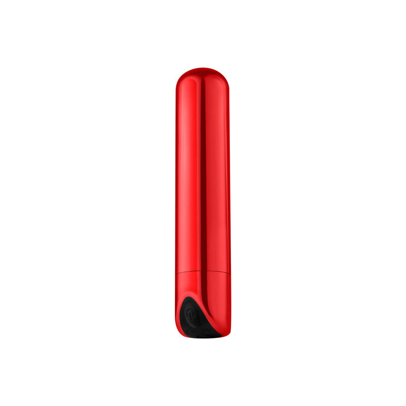 Luv Inc Sb33 Shiny Bullet Rechargeable Vibrator Red