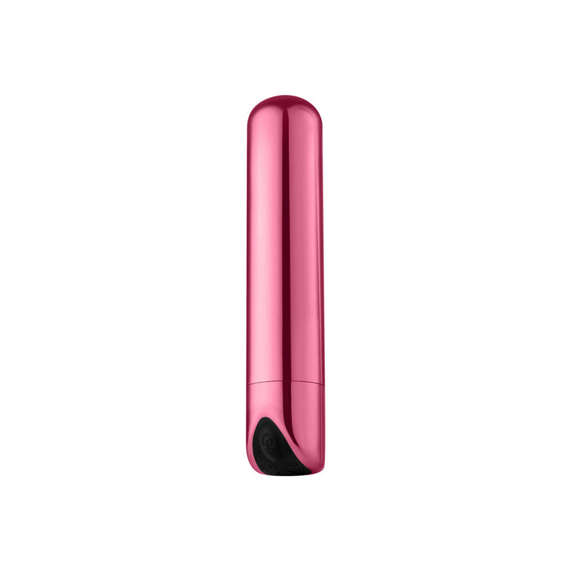 Luv Inc Sb33 Shiny Bullet Rechargeable Vibrator Light Pink