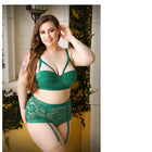 Fantasy Lingerie Curve Nadine Longline Contour Cup Bra & High-Waist Panty Emerald XL/2XL