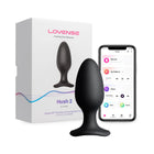 Lovense Hush 2 Bluetooth Remote-Controlled Vibrating Butt Plug L 2.25 in.