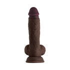 Shaft Model A: 8.5 in. Dual Density Silicone Dildo with Balls Mahogany