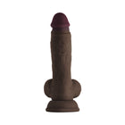 Shaft Model A: 7.5 in. Dual Density Silicone Dildo with Balls Mahogany