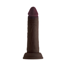 Shaft Model J: 6.5 in. Dual Density Silicone Dildo Mahogany