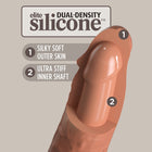 King Cock Elite 7 in. Dual Density Silicone Cock Realistic Dildo With Suction Cup Tan