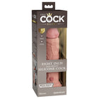 King Cock Elite 8 in. Dual Density Silicone Cock Realistic Dildo With Suction Cup Beige