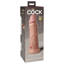 King Cock Elite 8 in. Dual Density Silicone Cock Realistic Dildo With Suction Cup Beige