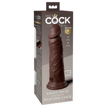 King Cock Elite 8 in. Dual Density Silicone Cock Realistic Dildo With Suction Cup Brown