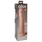 King Cock Elite 11 in. Dual Density Silicone Cock Realistic Dildo With Suction Cup Beige