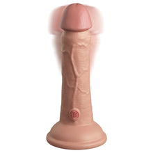 King Cock Elite 6 in. Vibrating Realistic Dildo With Suction Cup Beige