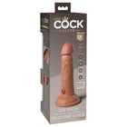 King Cock Elite 6 in. Vibrating Realistic Dildo With Suction Cup Tan