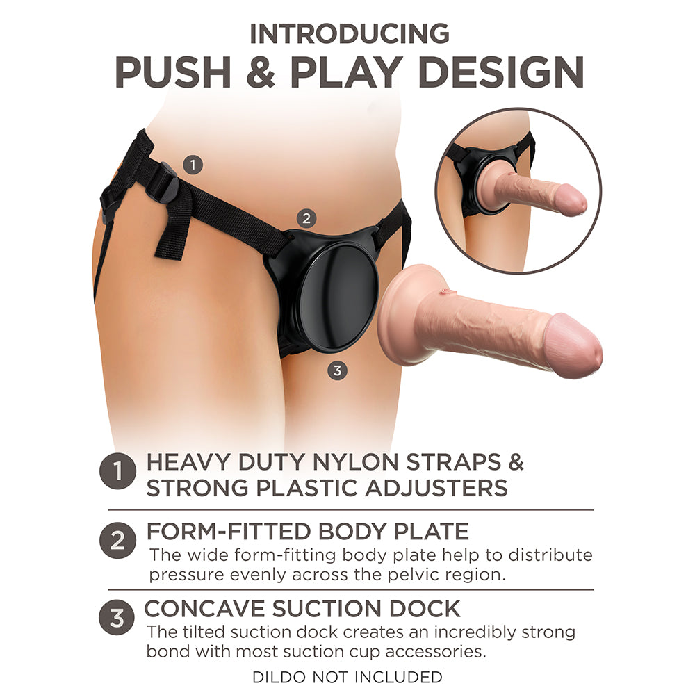 King Cock Elite Beginner''s Body Dock Strap-On Harness Black
