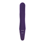 Evolved 2 Become 1 Rechargeable Remote-Controlled Silicone Strapless Strap-On With Suction Purple