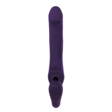 Evolved 2 Become 1 Rechargeable Remote-Controlled Silicone Strapless Strap-On With Suction Purple