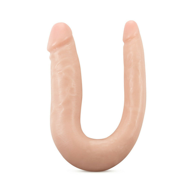Dr. Skin Mini Double Dong Realistic 12 in. Dual-Ended Dildo Beige