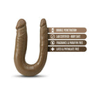 Dr. Skin Mini Double Dong Realistic 12 in. Dual-Ended Dildo Tan