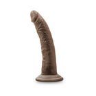 Dr. Skin Glide Realistic 7.5 in. Self-Lubricating Dildo Brown