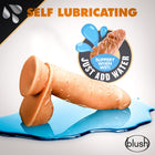 Dr. Skin Glide Realistic 7 in. Self-Lubricating Dildo with Balls Tan