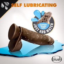 Dr. Skin Glide Realistic 7 in. Self-Lubricating Dildo with Balls Brown