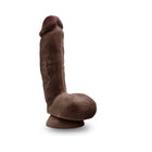 Dr. Skin Glide Realistic 8.5 in. Self-Lubricating Dildo with Balls Brown