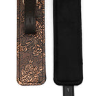 Ankle Restraints Brown PU Floral Print With Faux Fur Lining