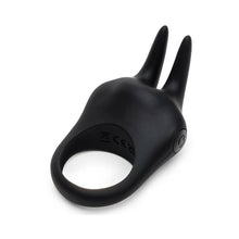 Fifty Shades of Grey Sensation Rechargeable Silicone Vibrating Rabbit Love Ring Black