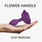 Love to Love Open Roses Silicone Anal Plug Purple Rain Small