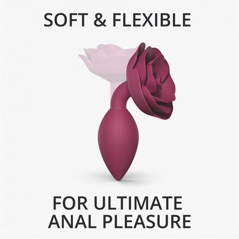 Love to Love Open Roses Silicone Anal Plug Plum Star Medium