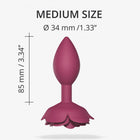 Love to Love Open Roses Silicone Anal Plug Plum Star Medium