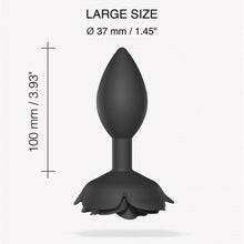 Love to Love Open Roses Silicone Anal Plug Black Onyx Large