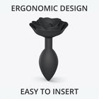 Love to Love Open Roses Silicone Anal Plug Black Onyx Large