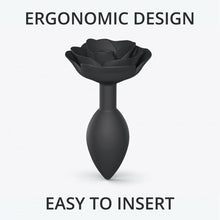 Love to Love Open Roses Silicone Anal Plug Black Onyx Large