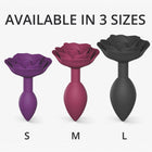 Love to Love Open Roses Silicone Anal Plug Black Onyx Large